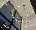  Orbit No.3 LED lamp with three luminous rims - elegant lighting for living room with high ceiling and glass, from LEDesign
