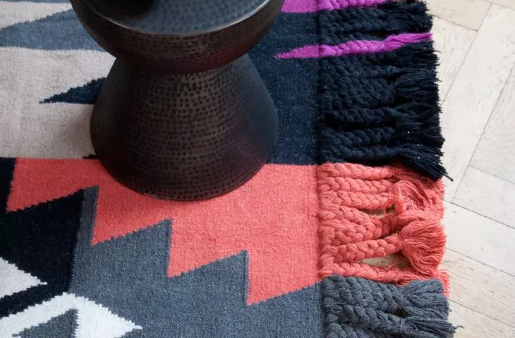 Inspired by Mexico, a colorful rug