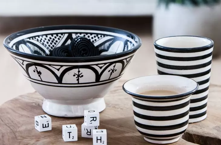 Inspiracje Meksykiem, geometryczne wzory na ceramice