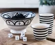 Inspired by Mexico, geometric patterns on ceramics