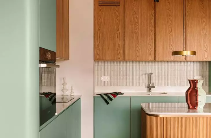 The kitchen has become the focal point of the apartment 