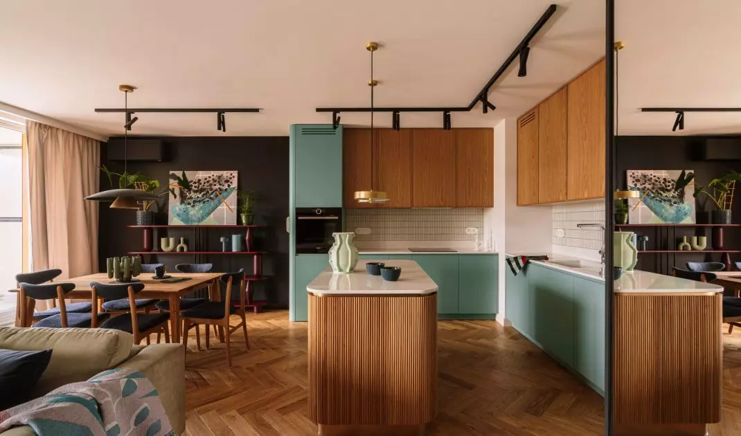 The interior of a Krakow apartment