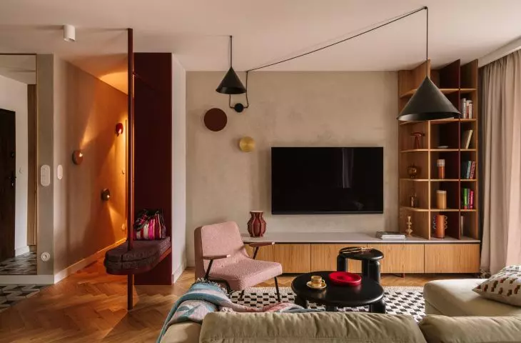 The interior of a Krakow apartment