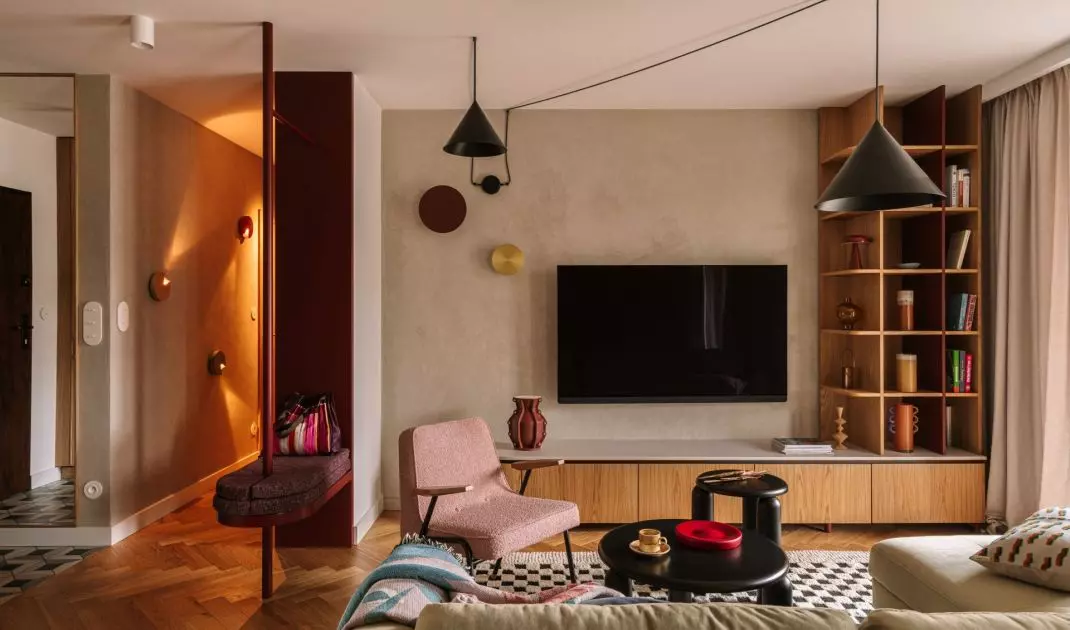 The interior of a Krakow apartment
