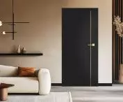 Drzwi wewnętrzne ALTAMURA 1 LUX, kolor czarny ST CPL
