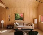 pine interior of the rest house