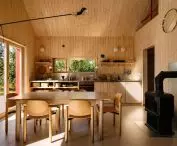 view of the kitchen and dining room