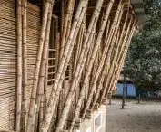 Meti school in Bangladesh - construction with bamboo beams