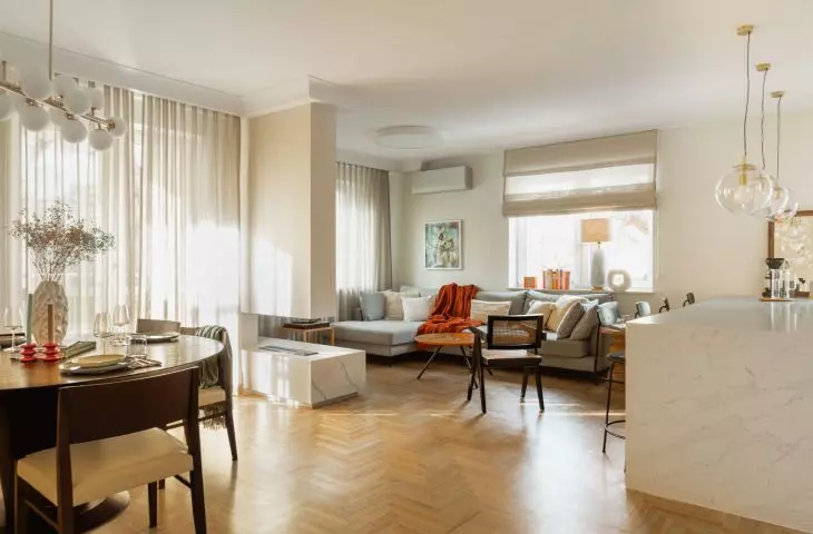Interior of an apartment in Warsaw's Bielany district