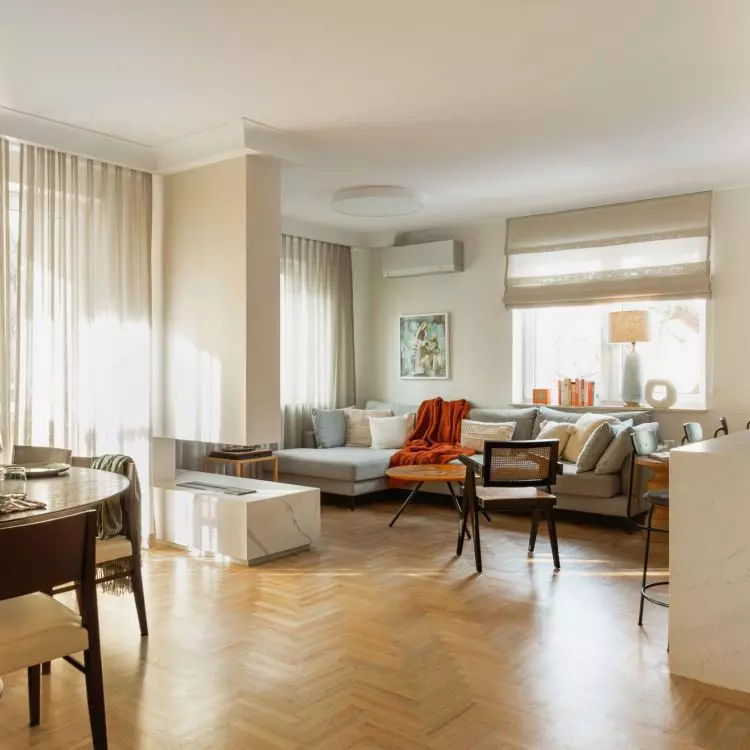 Interior of an apartment in Warsaw's Bielany district