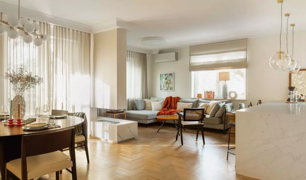 Interior of an apartment in Warsaw's Bielany district