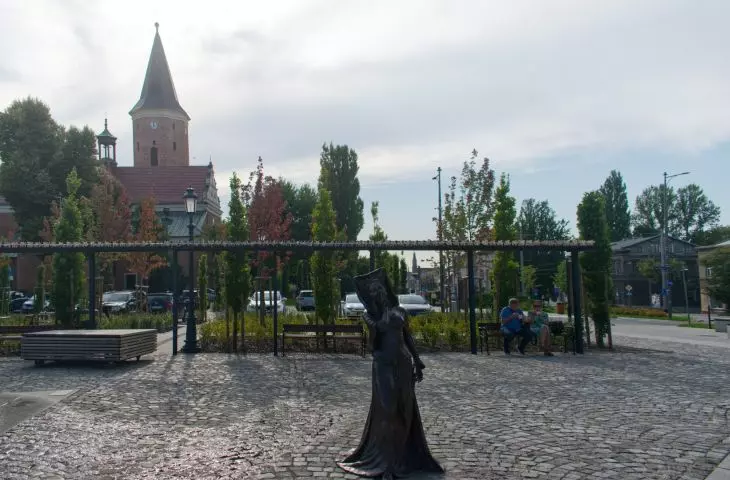 What does the Old Market in Pabianice look like one year after the revitalization is completed?
