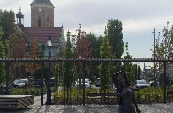 What does the Old Market in Pabianice look like one year after the revitalization is completed?