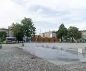 What does the Old Market in Pabianice look like one year after the revitalization is completed?