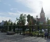 What does the Old Market in Pabianice look like one year after the revitalization is completed?