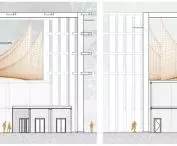 east elevation, west elevation