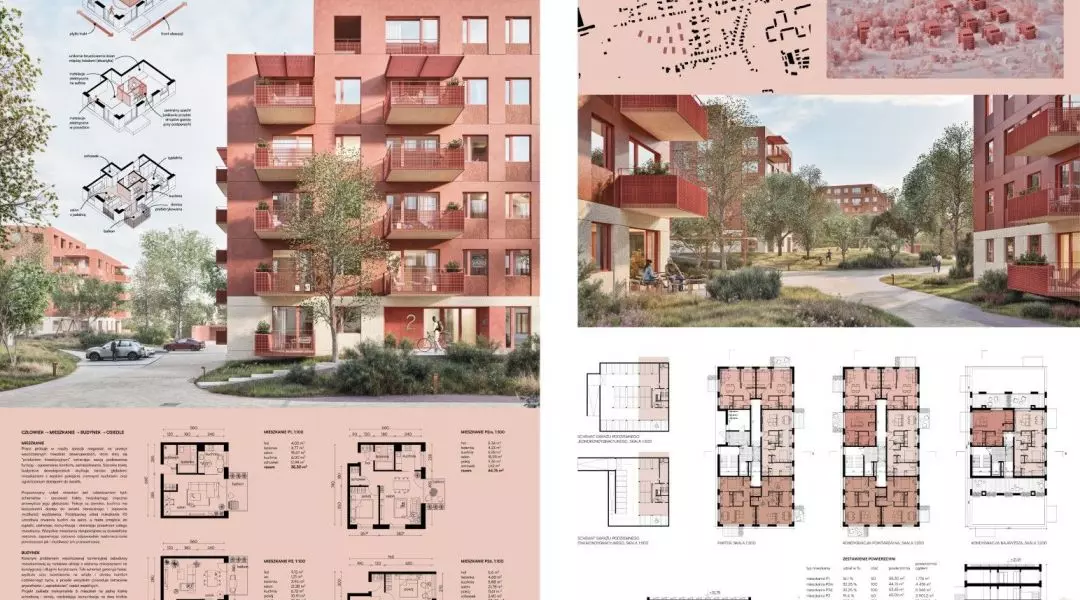 Projekt budynków wielorodzinnych TBS przy ul. św. Wojciecha i Myśliwskiej w Gliwicach