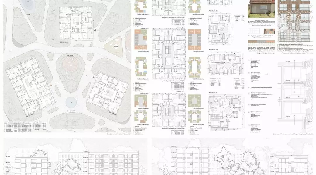 Projekt budynków wielorodzinnych TBS przy ul. św. Wojciecha i Myśliwskiej w Gliwicach