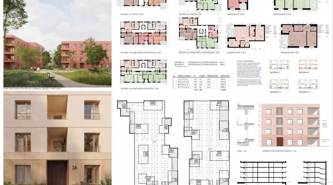 Projekt budynków wielorodzinnych TBS przy ul. św. Wojciecha i Myśliwskiej w Gliwicach
