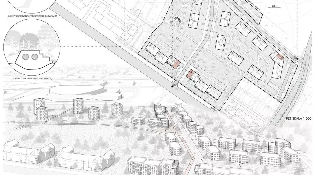 Projekt budynków wielorodzinnych TBS przy ul. św. Pszczyńskiej i Kujawskiej w Gliwicach