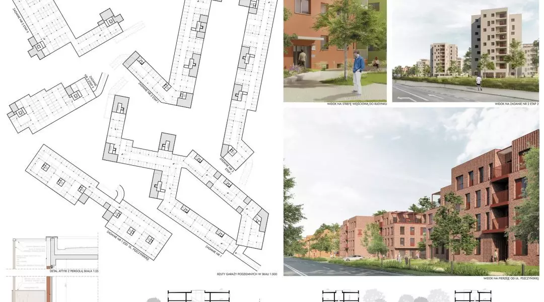 Projekt budynków wielorodzinnych TBS przy ul. św. Pszczyńskiej i Kujawskiej w Gliwicach
