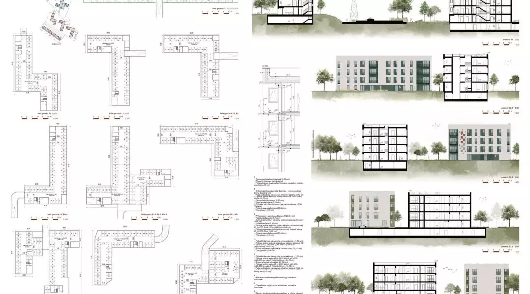 Projekt budynków wielorodzinnych TBS przy ul. św. Pszczyńskiej i Kujawskiej w Gliwicach