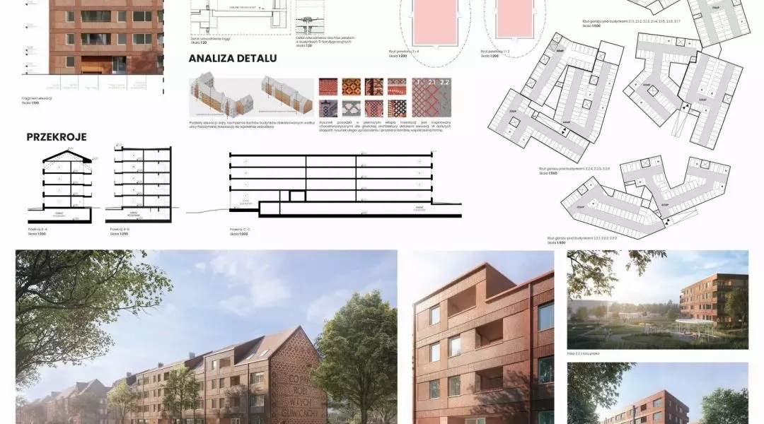 Projekt budynków wielorodzinnych TBS przy ul. św. Pszczyńskiej i Kujawskiej w Gliwicach