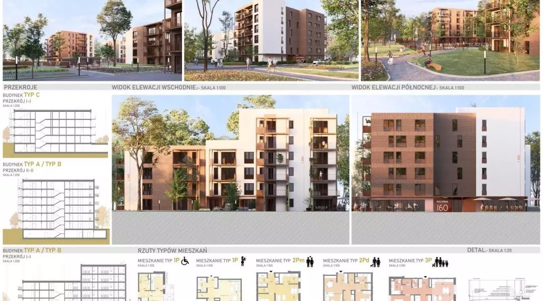 Projekt budynków wielorodzinnych TBS przy ul. św. Pszczyńskiej i Kujawskiej w Gliwicach