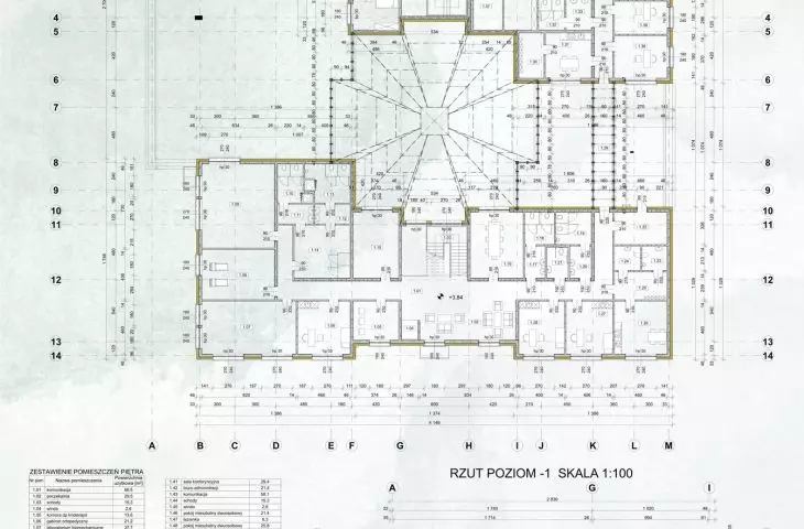 rzut poziomu -1, rzut poziomu +1