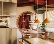 round table and round mirror resemble a mold for cutting fancy ravioli shapes