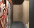 Strong graphic accent on the wall