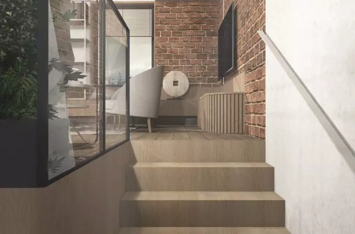 Entrance to the living area