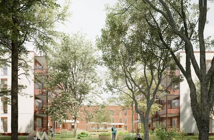 New social housing estate on St. Wojciech Street in Gliwice