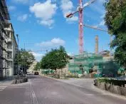 ul. Kolejowa w Poznaniu, widok od południa na wys. ul. Kanałowej