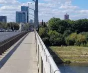 panorama centrum Poznania z mostu Królowej Jadwigi