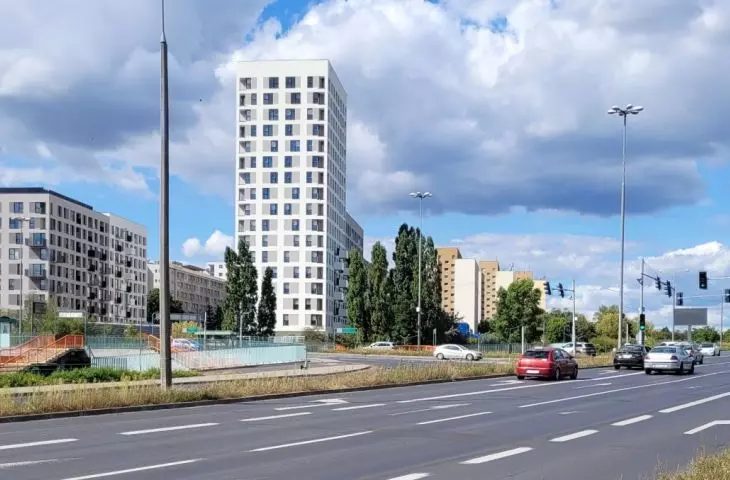 zespół mieszkalny UP2U, skrzyżowanie ul. Słowiańskiej i Mieszka I,