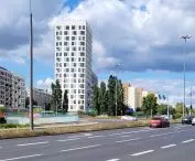 zespół mieszkalny UP2U, skrzyżowanie ul. Słowiańskiej i Mieszka I,