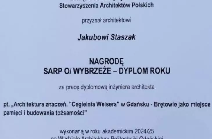dyplom SARP