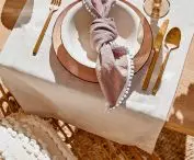 Garden party, gold cutlery 