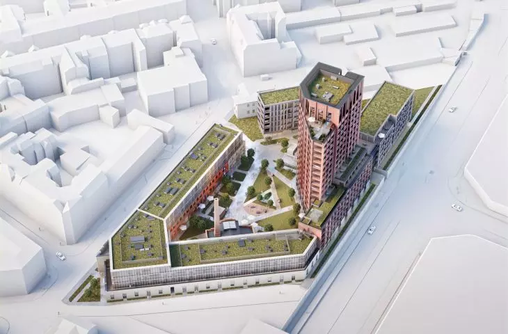 Residential complex at 1 Kolejowa Street ('Kolejova') in Poznań - visualization
