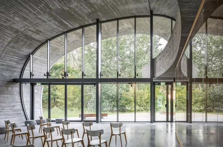 Interior of Educational Pavilion Stone (design: eM4 . Pracownia Architektury . Brataniec)