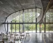Interior of Educational Pavilion Stone (design: eM4 . Pracownia Architektury . Brataniec)