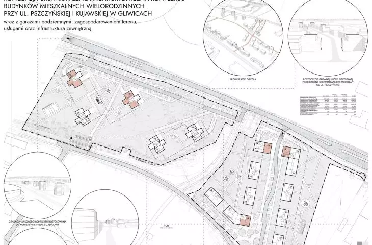 New housing estate at Pszczynska and Kujawska streets in Gliwice