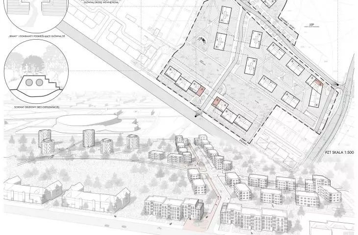 New housing estate at Pszczyńska and Kujawska streets in Gliwice