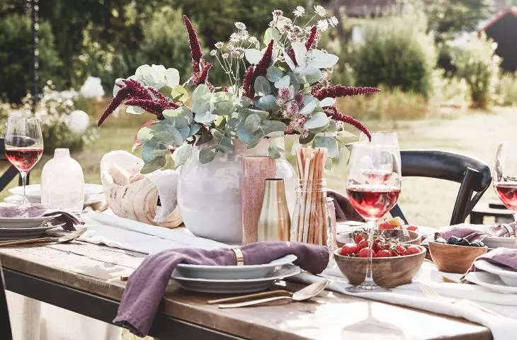 Garden party, table arrangement is very important