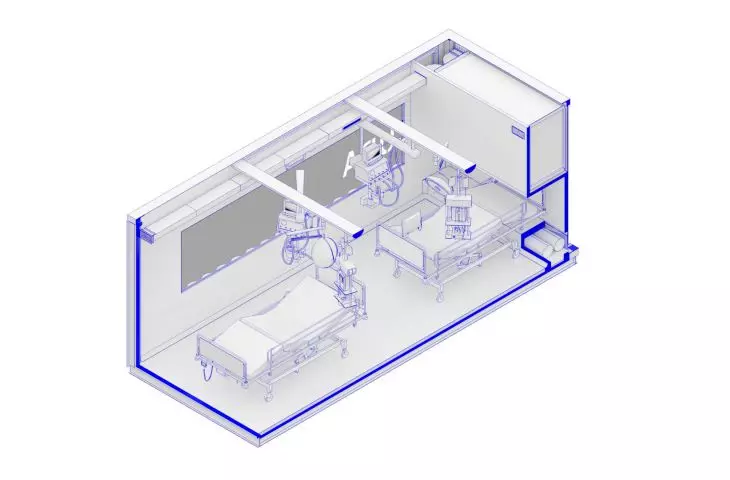 projekt CURA, aksonometria modułu