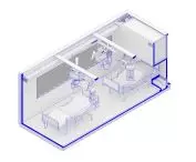 projekt CURA, aksonometria modułu