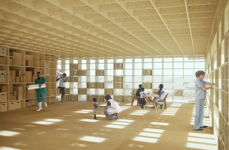 Openwork walls allow ventilation