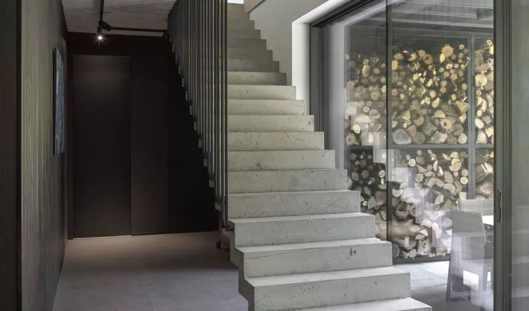 Interior of a house on the edge of the forest