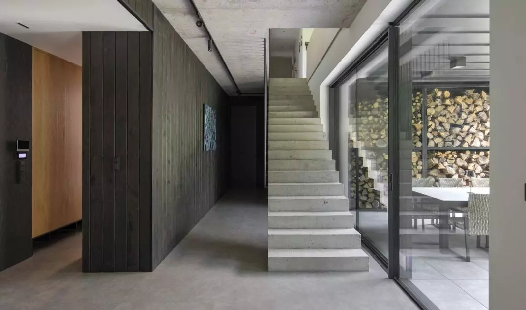 Interior of a house on the edge of the forest